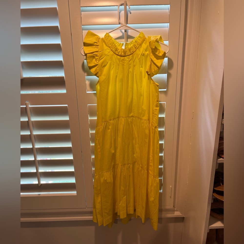 Sea Flutter Sleeve Dress